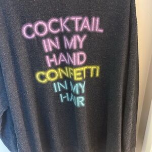 Graphic Sweatshirt with Colorful Text